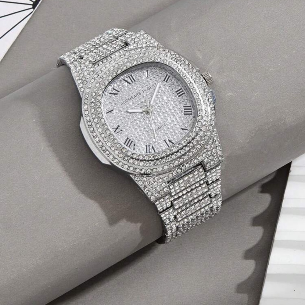 ICED OUT MEN’S WATCH (silver)